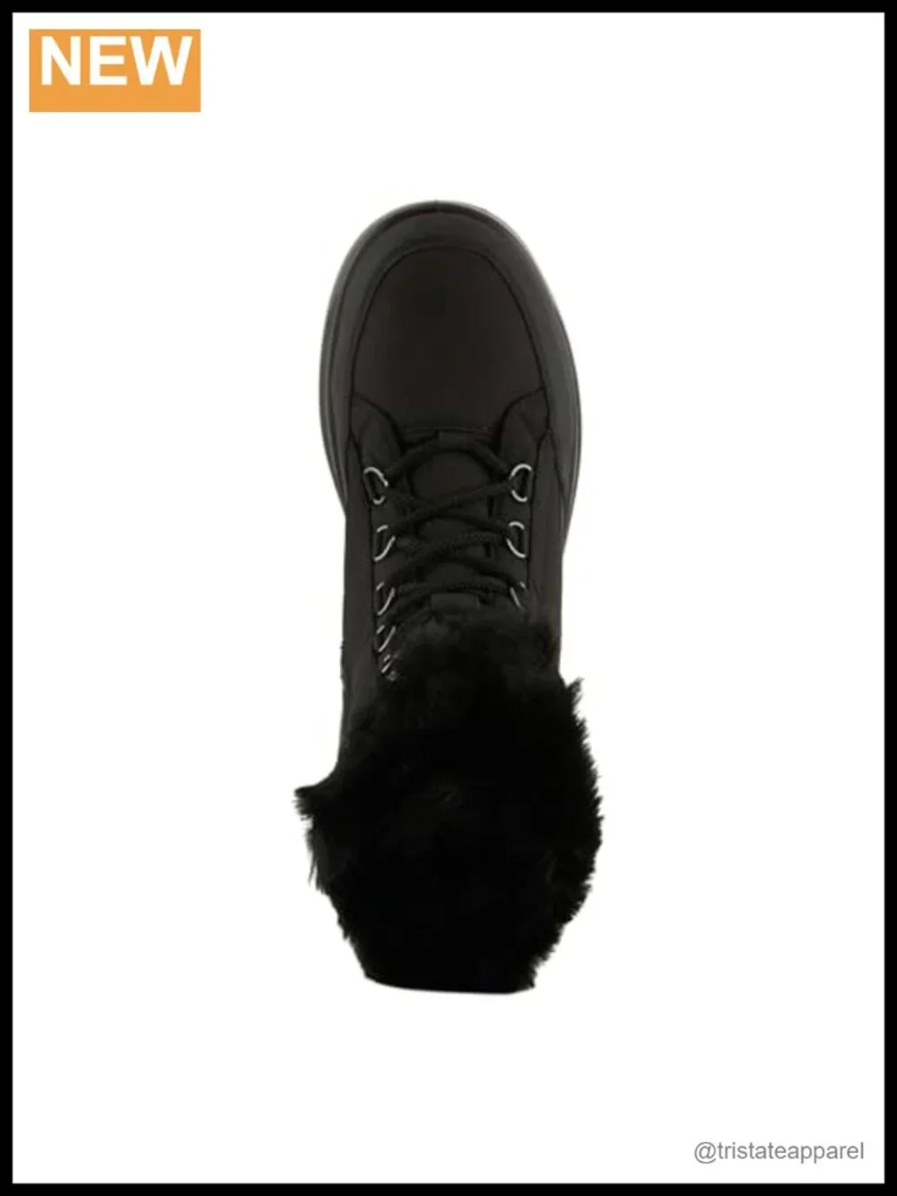 Waterproof Faux Fur Lined Nylon Ankle Snow Boot Slip-On Platform Sole